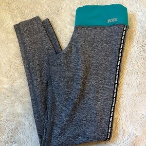 PINK Victoria's Secret Ultimate Yoga Zumba Pants Heather Gray Mid-Rise Stretch S